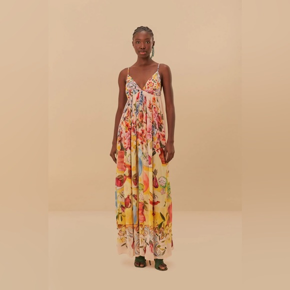 FARM Rio Dresses & Skirts - 💕 Farm Rio Pink Garden Terrace Maxi Dress EEUC once worn Sz S